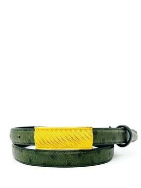 Carlisle | Accessories | Carlisle Aqua Blue Leather Belt  display picture 2